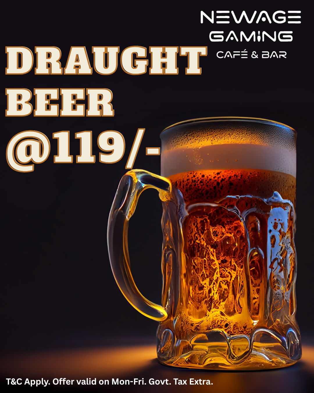 DRAUGHT BEER AT RS.119