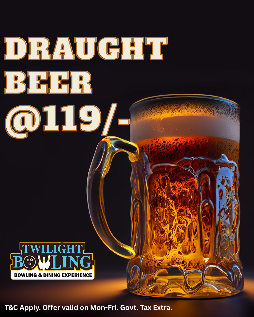 DRAUGHT BEER AT RS.119